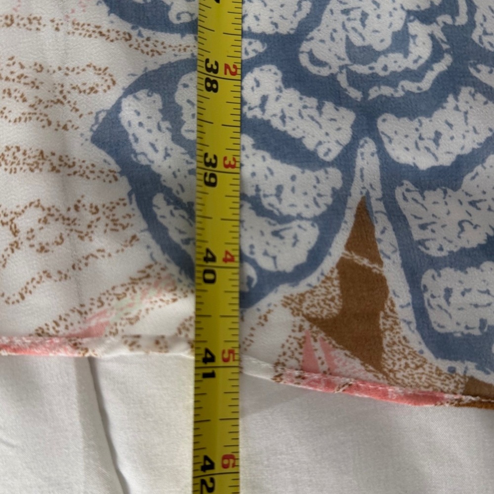 White House Black Market Floral High-Low Ruffle Midi Skirt Multicolor Size 2 - Picture 11 of 11